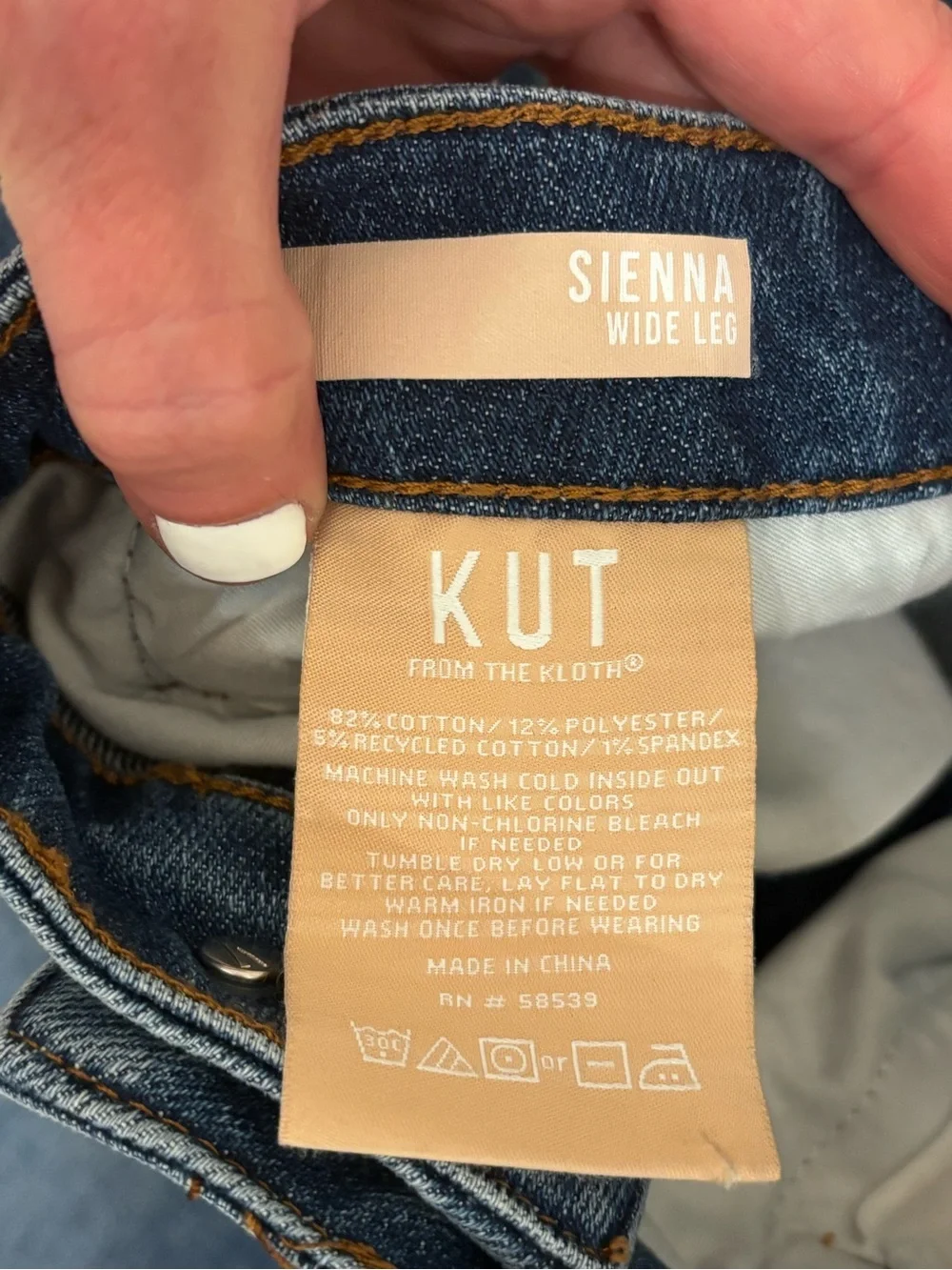 Kut from the Kloth Sienna Wide-leg Cuffed Jeans - Picture 4 of 7